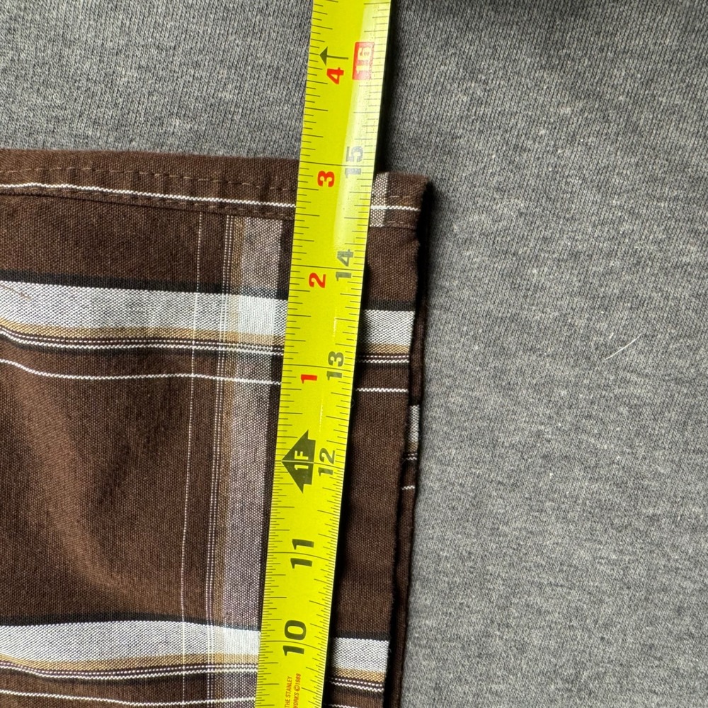Shaka Wear Mens 3XL Brown Plaid Cargo Shorts Elastic Waist Streetwear Casual - Picture 4 of 11